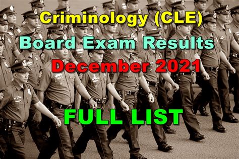 criminology board exam result 2021|CRIMINOLOGY RESULTS 2021: CLE Board Exam Result .